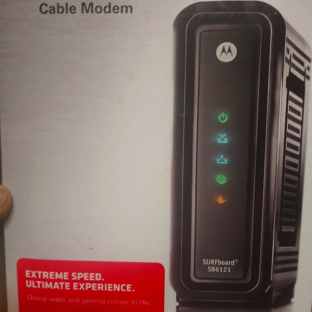 MOTOROLA SURFBOARD SB6121 DOCSIS 3.0 MODEM + Netg